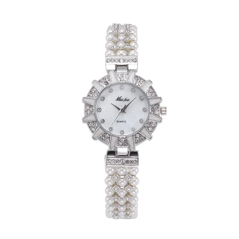 Pearl Strap With Diamond Women's Watch