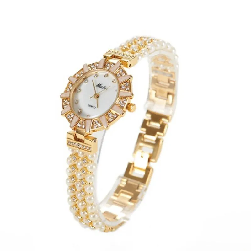 Pearl Strap With Diamond Women's Watch