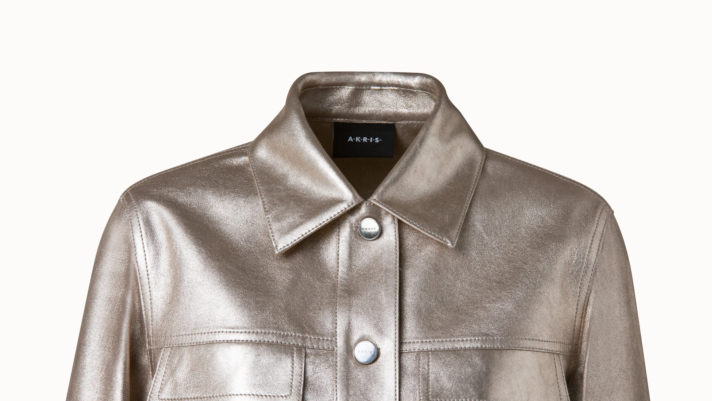 Pearlized Nappa Leather Jacket