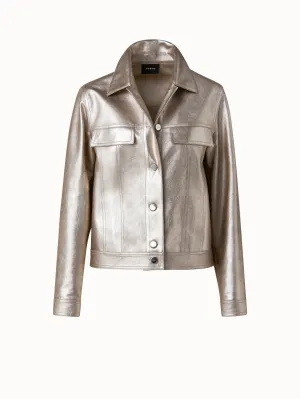 Pearlized Nappa Leather Jacket