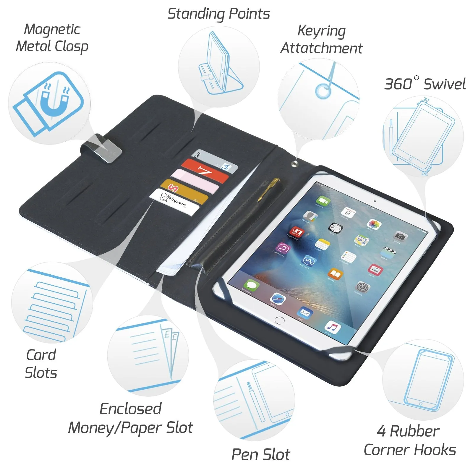 Personalised Huawei Universal Leather Tablet Case