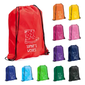 Personalised Welly Boot Drawstring Bag