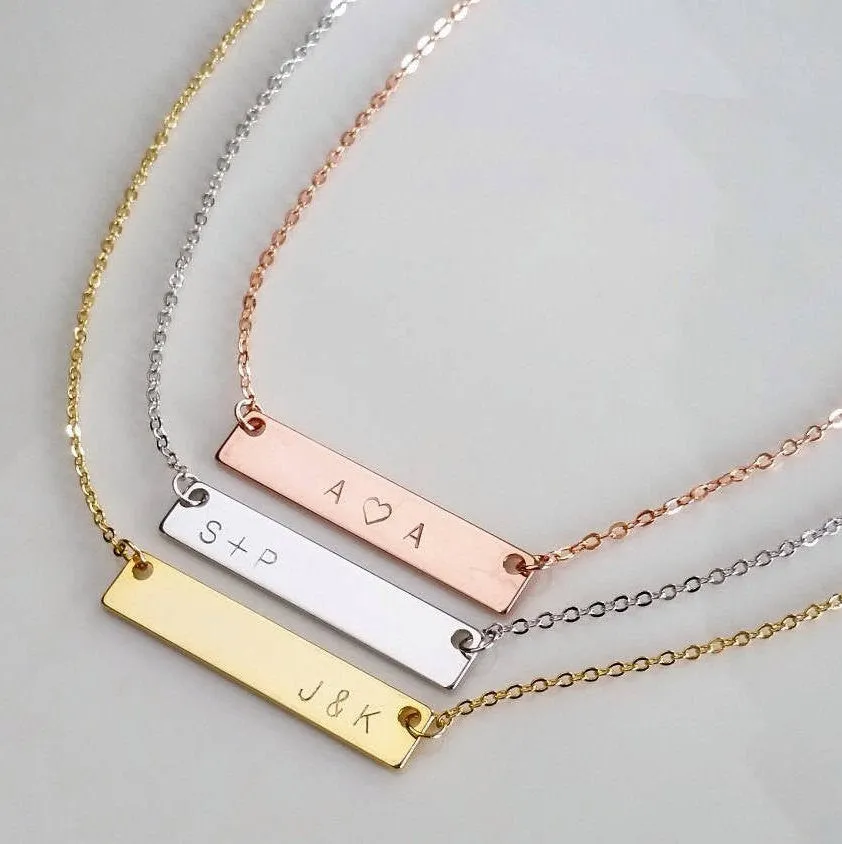 Personalized Bar Name Necklace