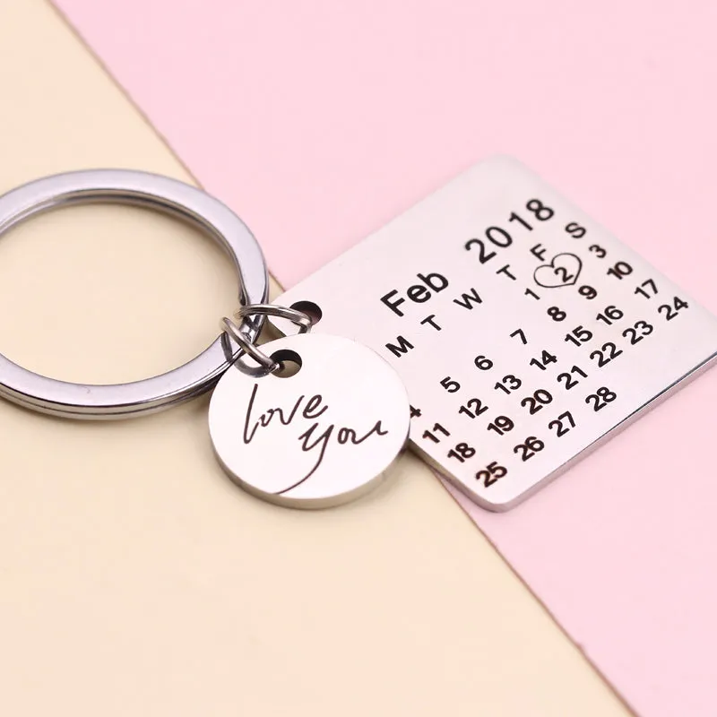 Personalized Calendar Key Chain
