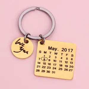 Personalized Calendar Key Chain