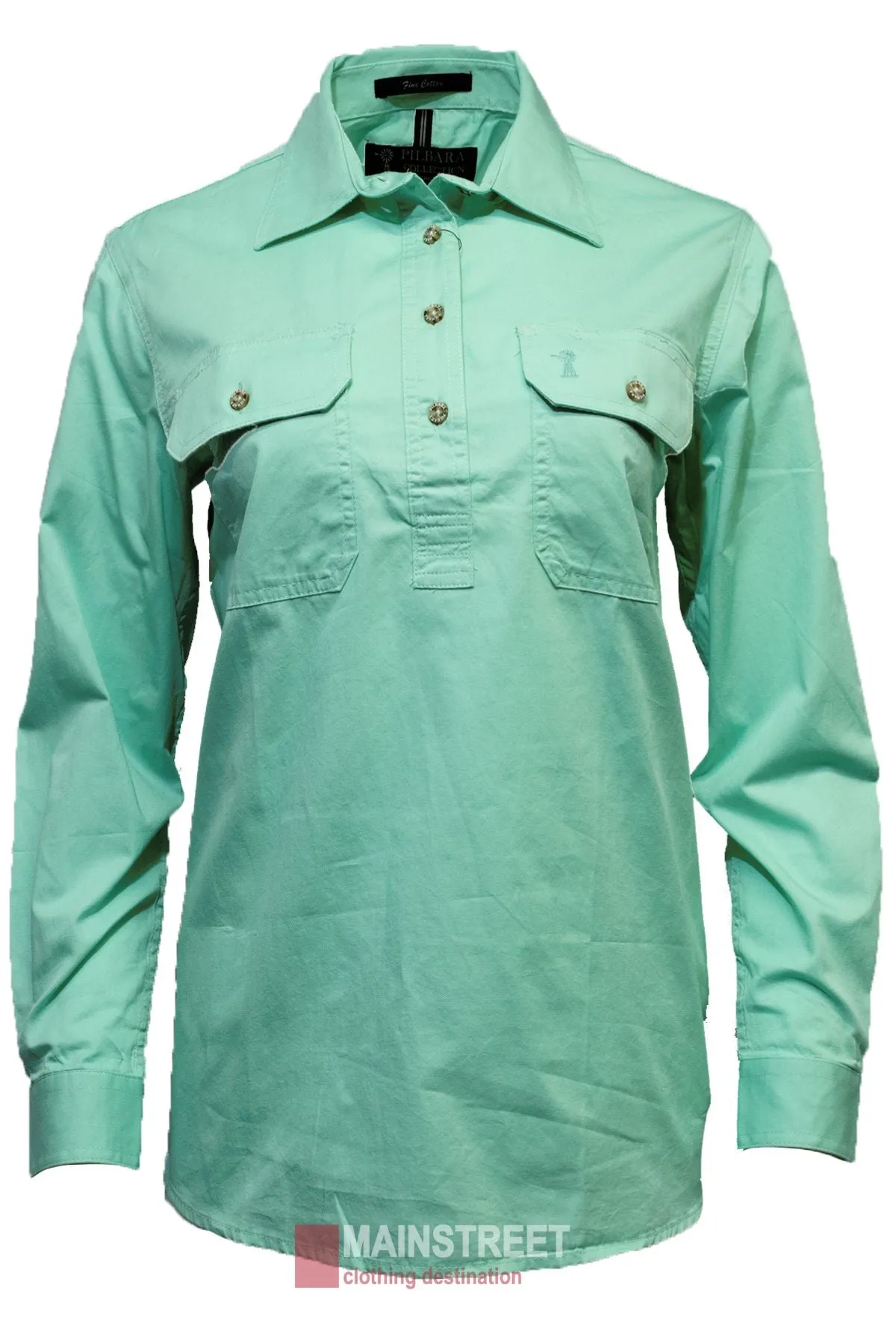 Pilbara Ladies Long Sleeve Closed Front Shirt