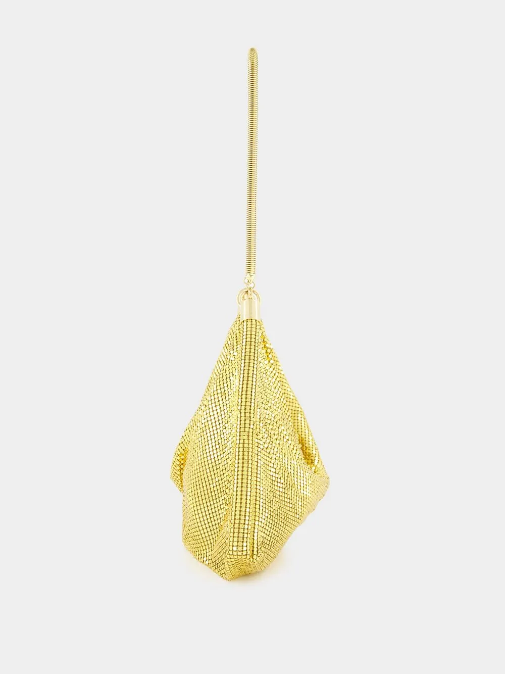 Pixel Tube Embellished Yellow Bag