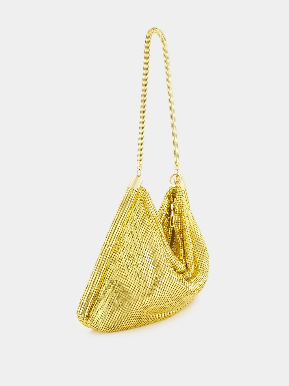 Pixel Tube Embellished Yellow Bag