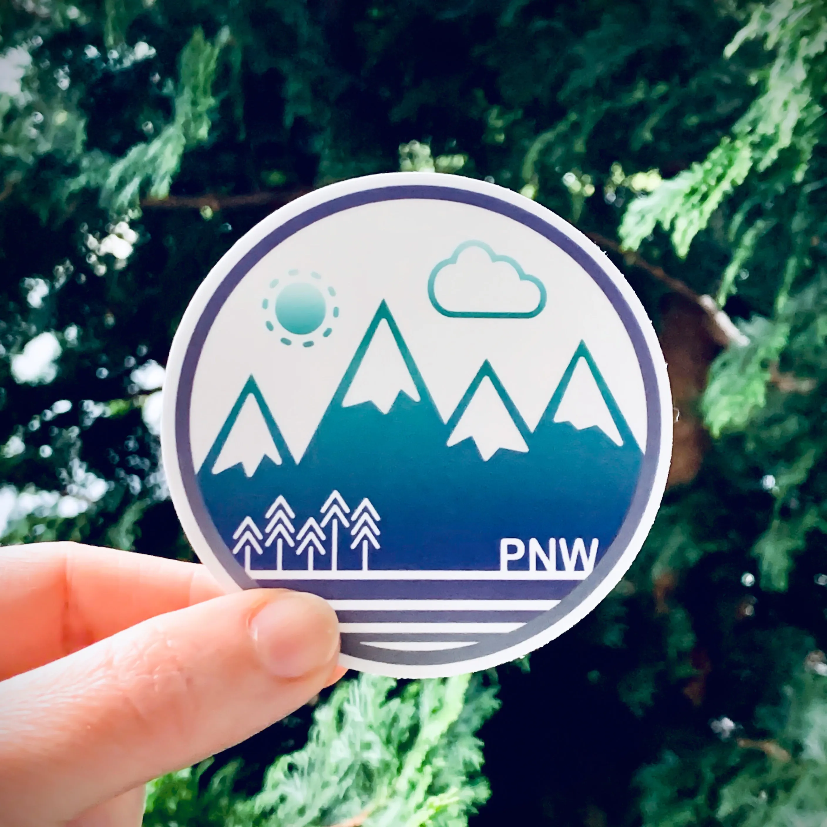 PNW Circle 3" Sticker / Decal