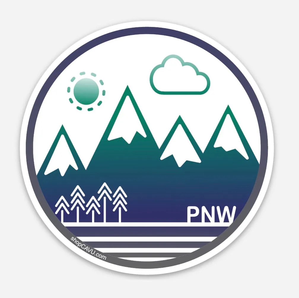 PNW Circle 3" Sticker / Decal