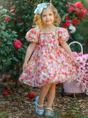 Pretty Pastel Tulle Floral Bouquet Dress