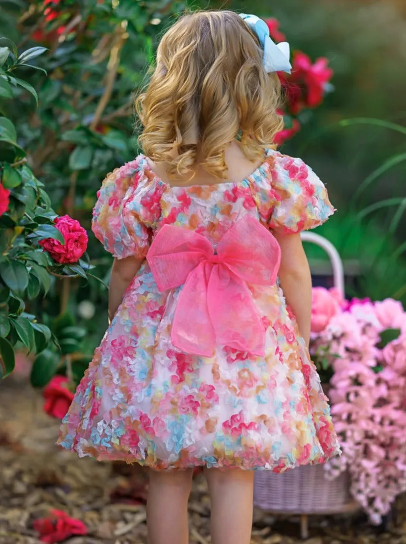 Pretty Pastel Tulle Floral Bouquet Dress