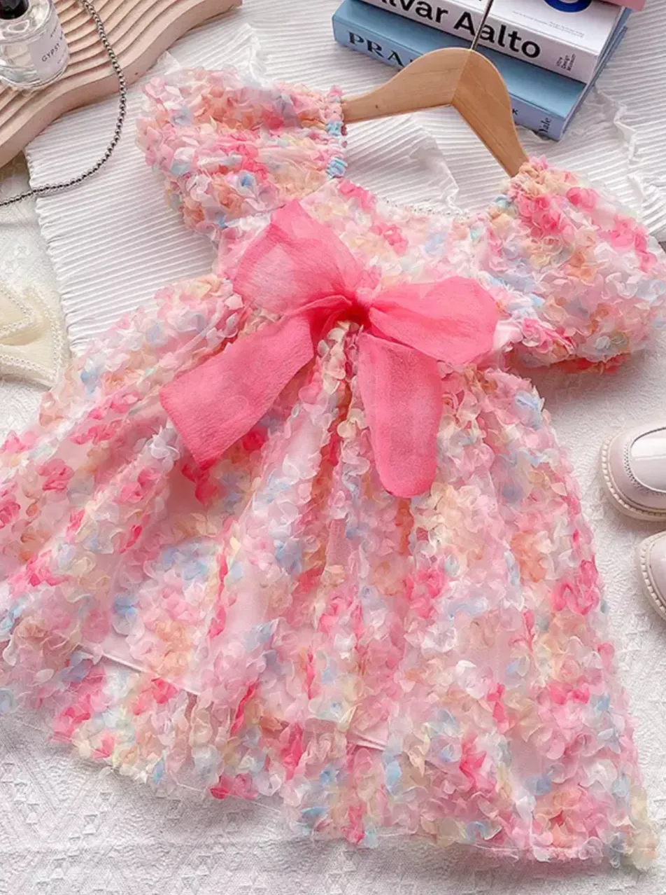 Pretty Pastel Tulle Floral Bouquet Dress