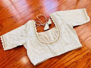 Pure Brocade Silk Blouse