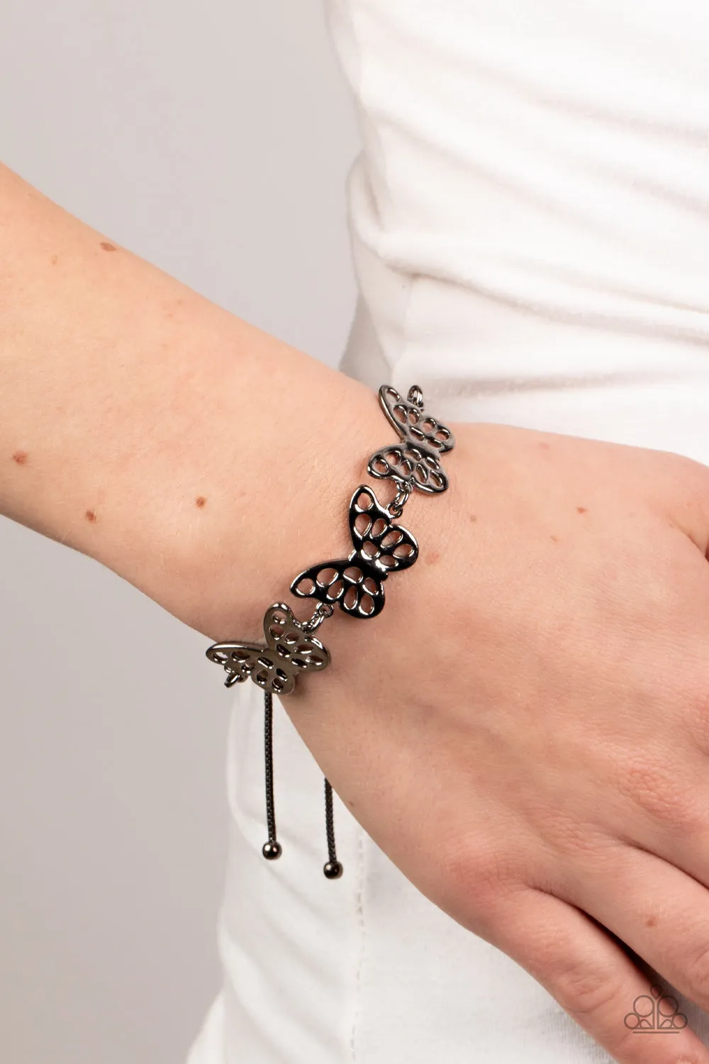 Put a WING on It Black Bracelet Paparazzi