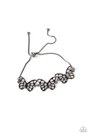 Put a WING on It Black Bracelet Paparazzi