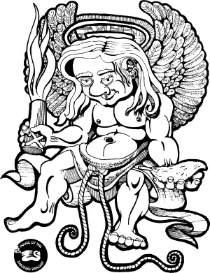 "Eden's Cherub" Cannabis T-shirt