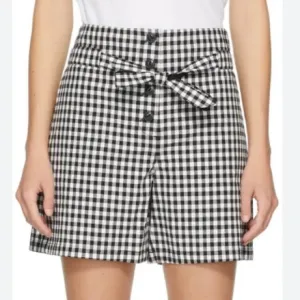 Rag &amp; Bone Camille Gingham Short in Black &amp; White Gingham 12