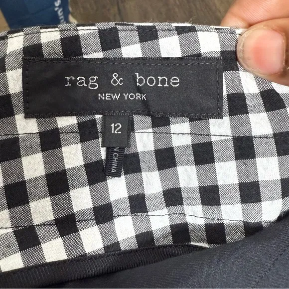Rag &amp; Bone Camille Gingham Short in Black &amp; White Gingham 12