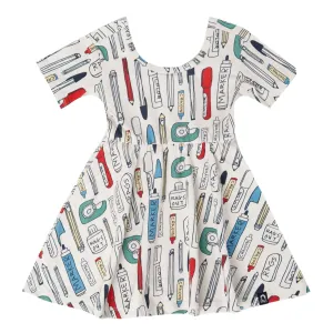 RAGS S/S Swing Dress - Back to School - Cream