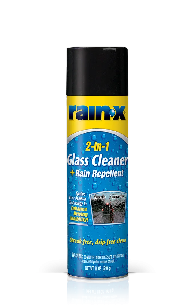RAIN-X 2-N-1 GLASS CLEANER WITH RAIN REPELLENT AEROSOL 18oz