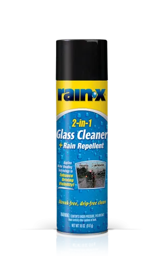 RAIN-X 2-N-1 GLASS CLEANER WITH RAIN REPELLENT AEROSOL 18oz