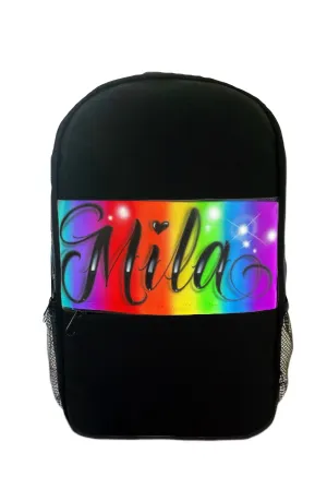 Rainbow Script Style Backpack (7)