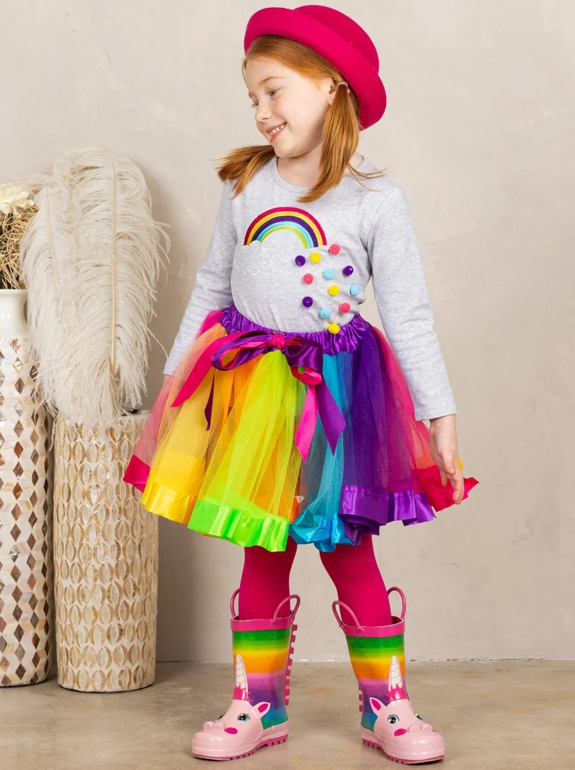 Rainbow Twirl Tutu Skirt Set