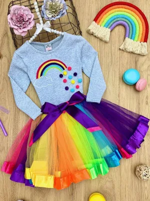 Rainbow Twirl Tutu Skirt Set