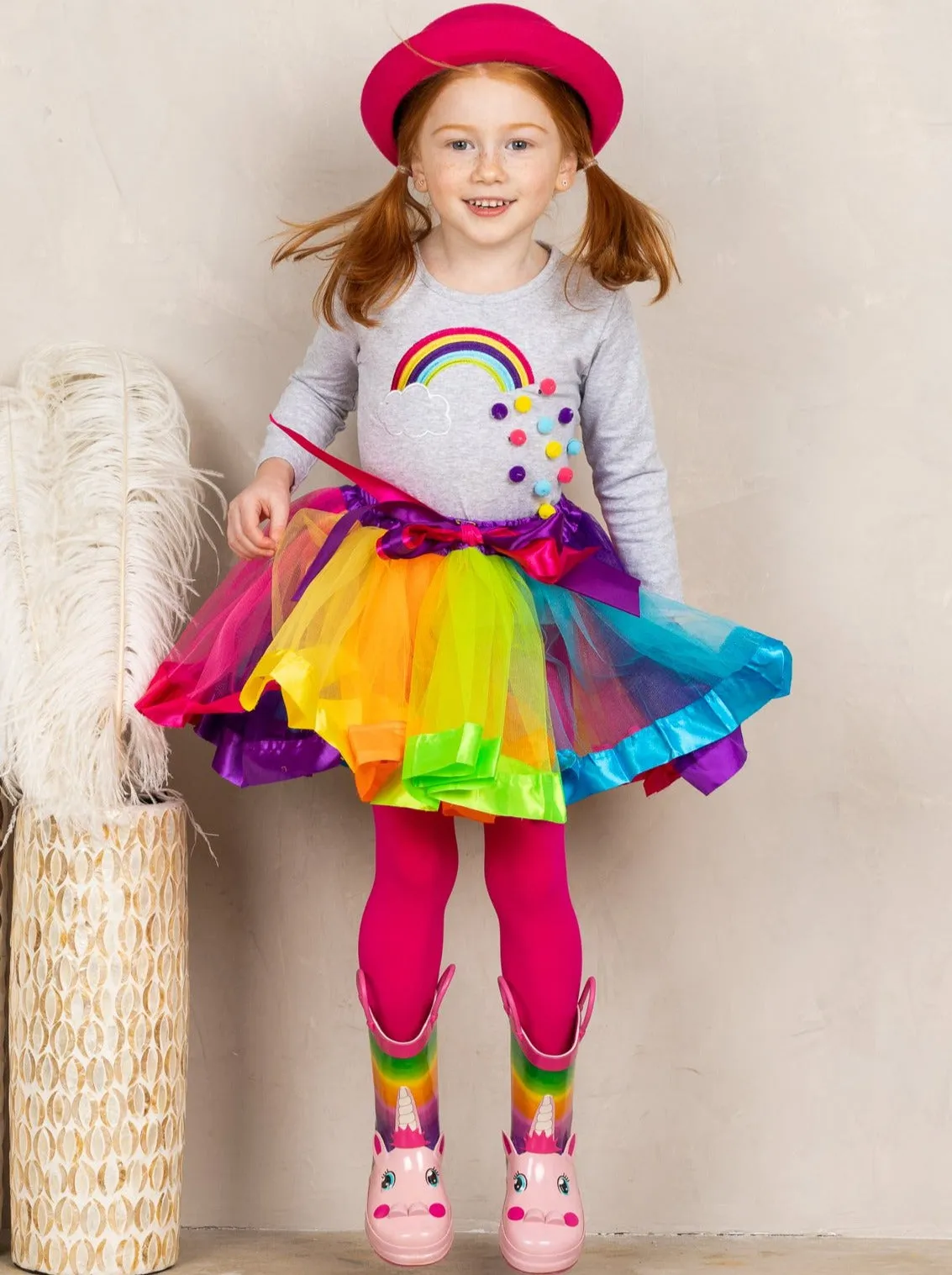 Rainbow Twirl Tutu Skirt Set