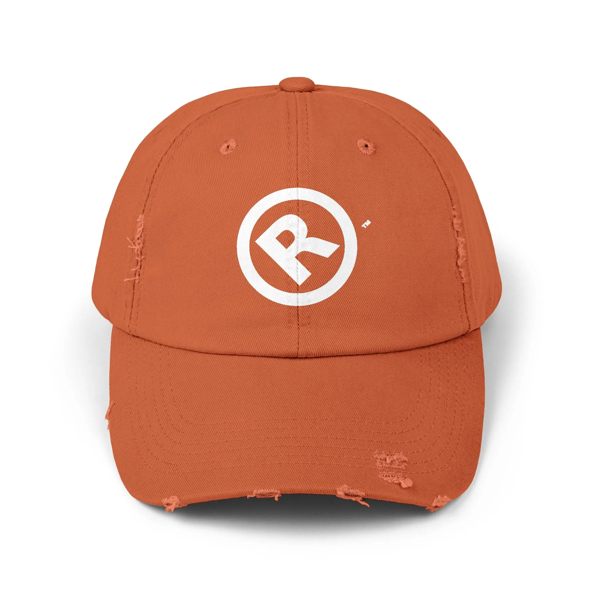 Raw Suhi "R" LOGO Distressed Dad Cap burnt orange)