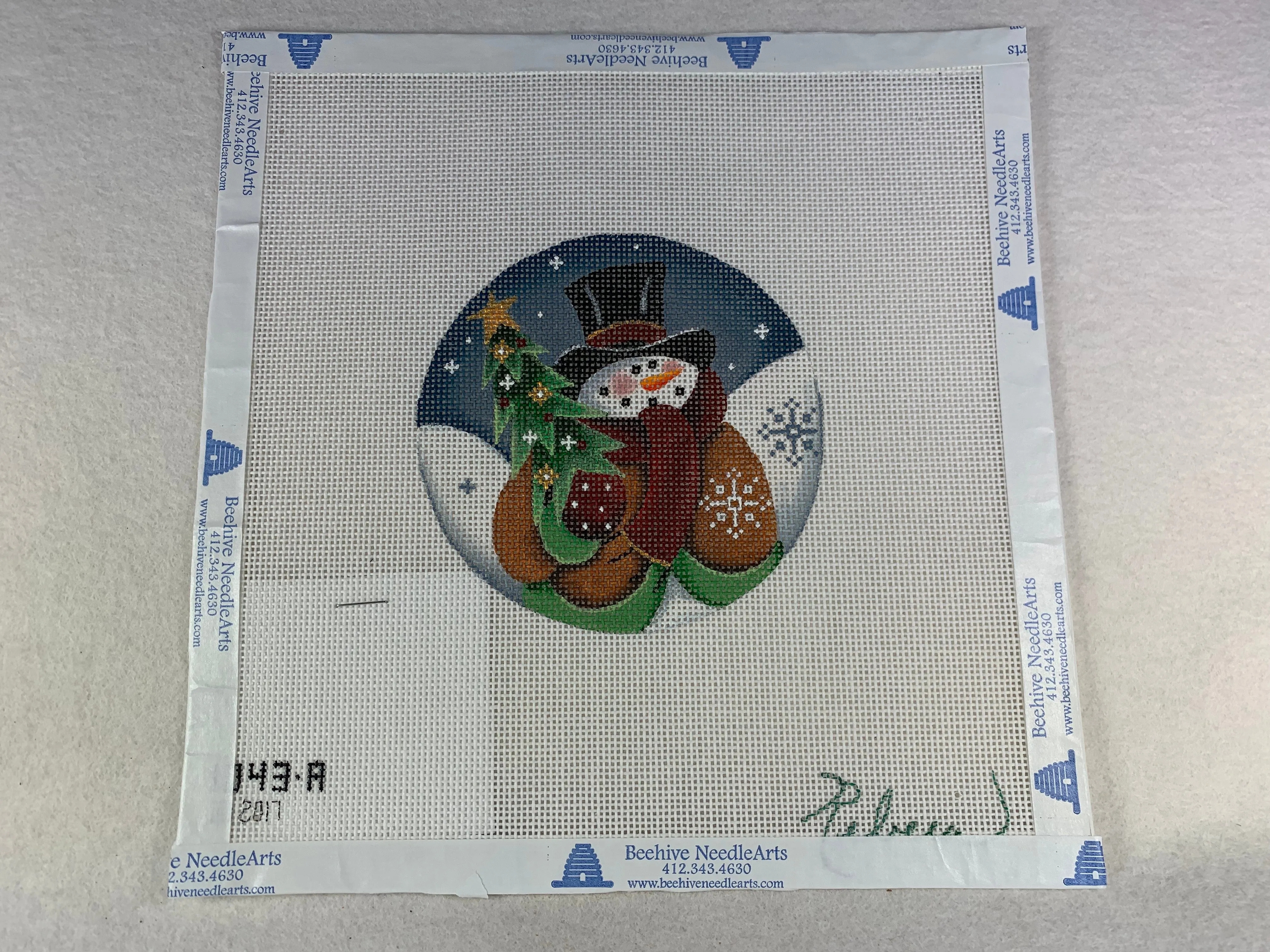 Rebecca Wood 1043a Snowman Tree