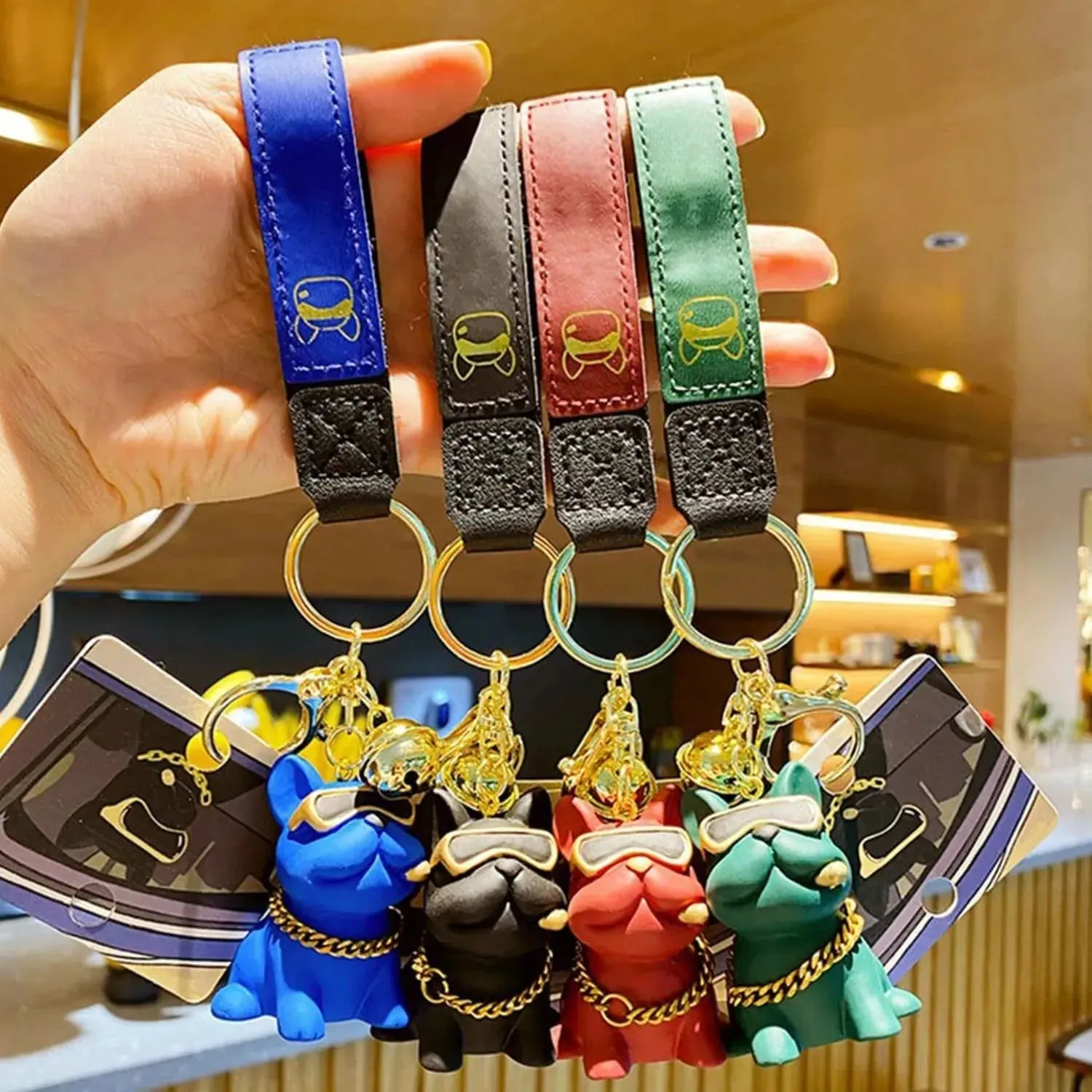 Rebel Ruff Bulldog 3D Keychain