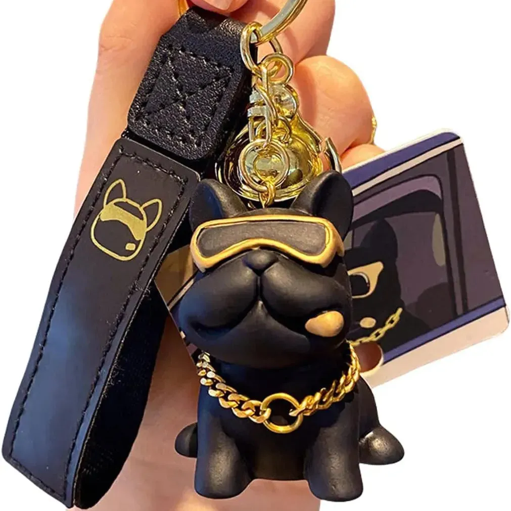 Rebel Ruff Bulldog 3D Keychain