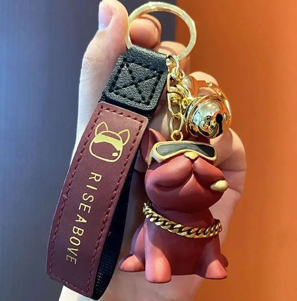Rebel Ruff Bulldog 3D Keychain