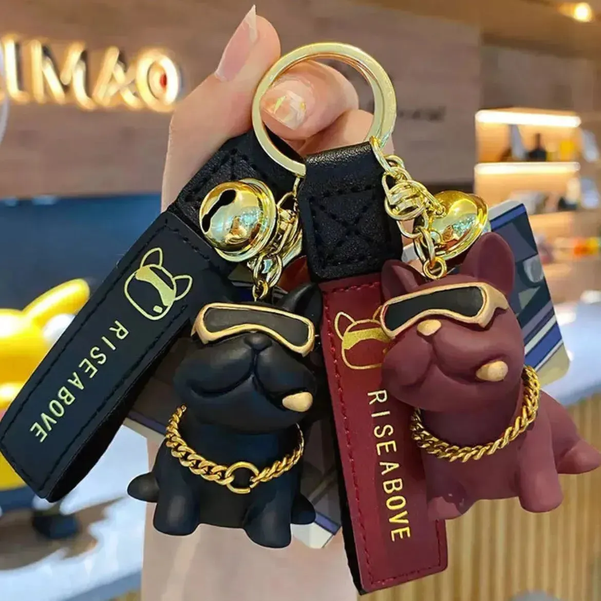 Rebel Ruff Bulldog 3D Keychain