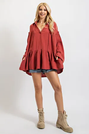 Red Bean Peasant Tunic