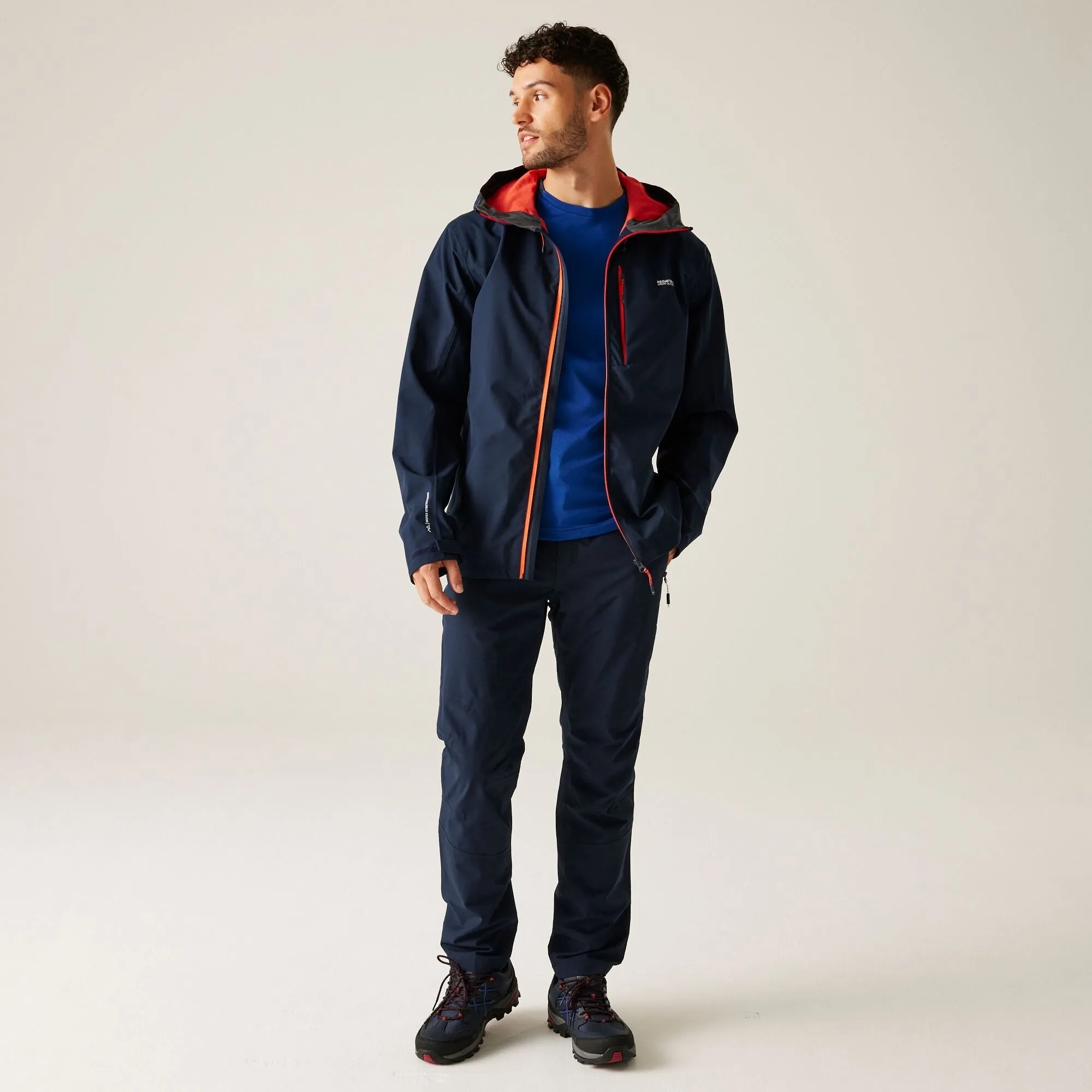 Regatta Men's Birchdale II Waterproof Jacket - Navy Tangerine Tango