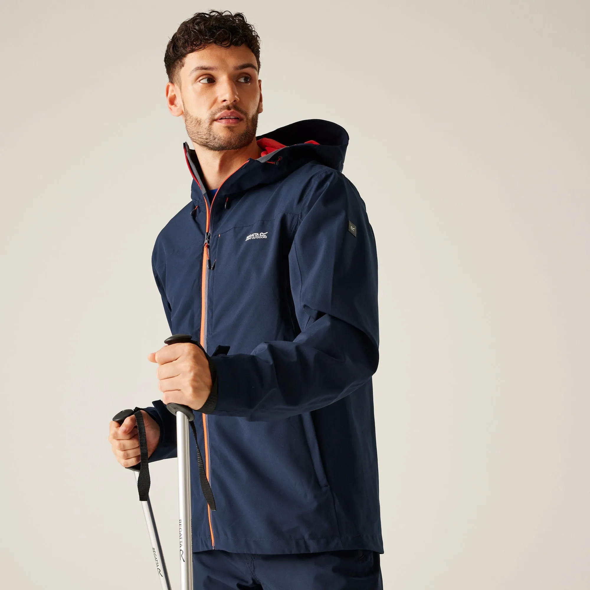 Regatta Men's Birchdale II Waterproof Jacket - Navy Tangerine Tango
