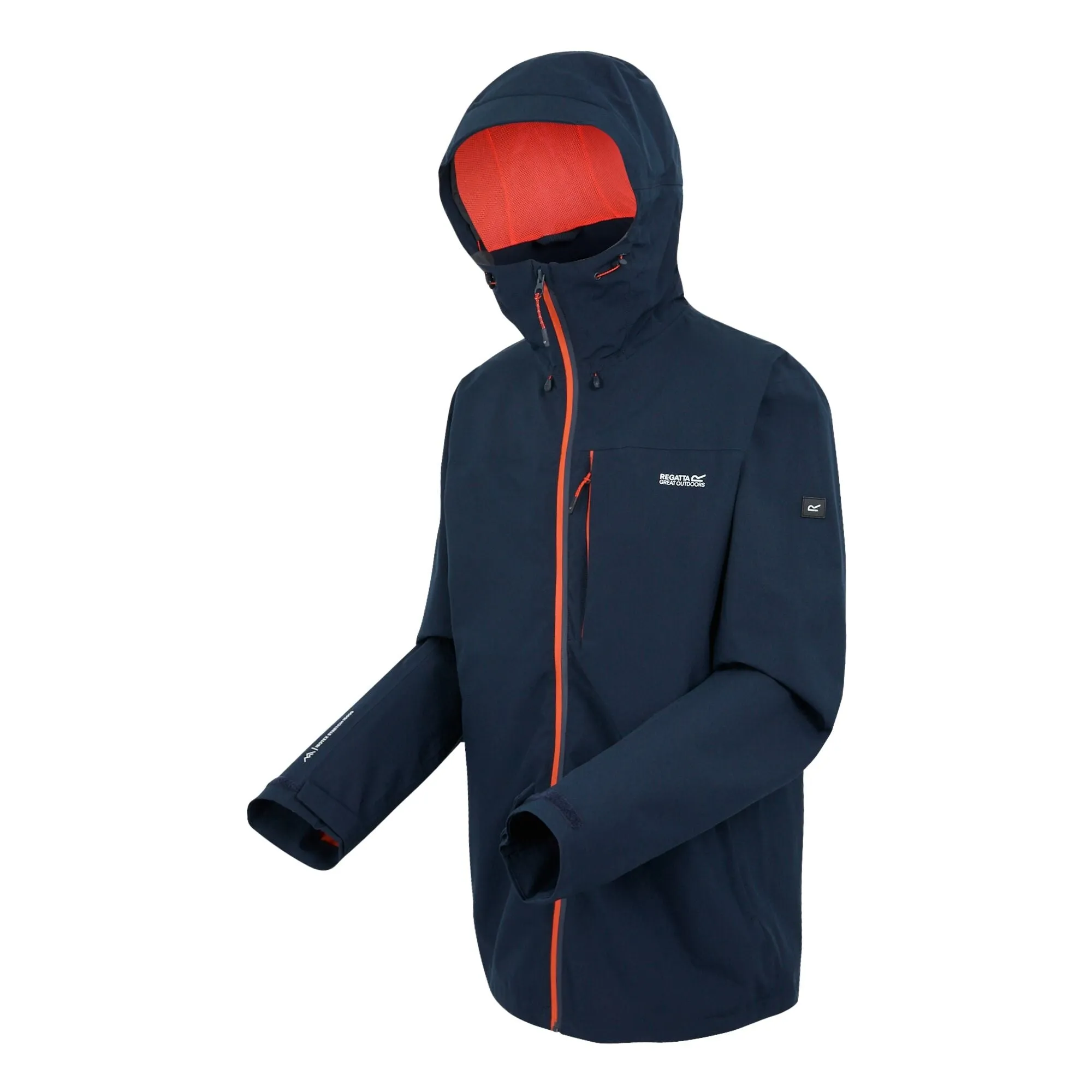 Regatta Men's Birchdale II Waterproof Jacket - Navy Tangerine Tango