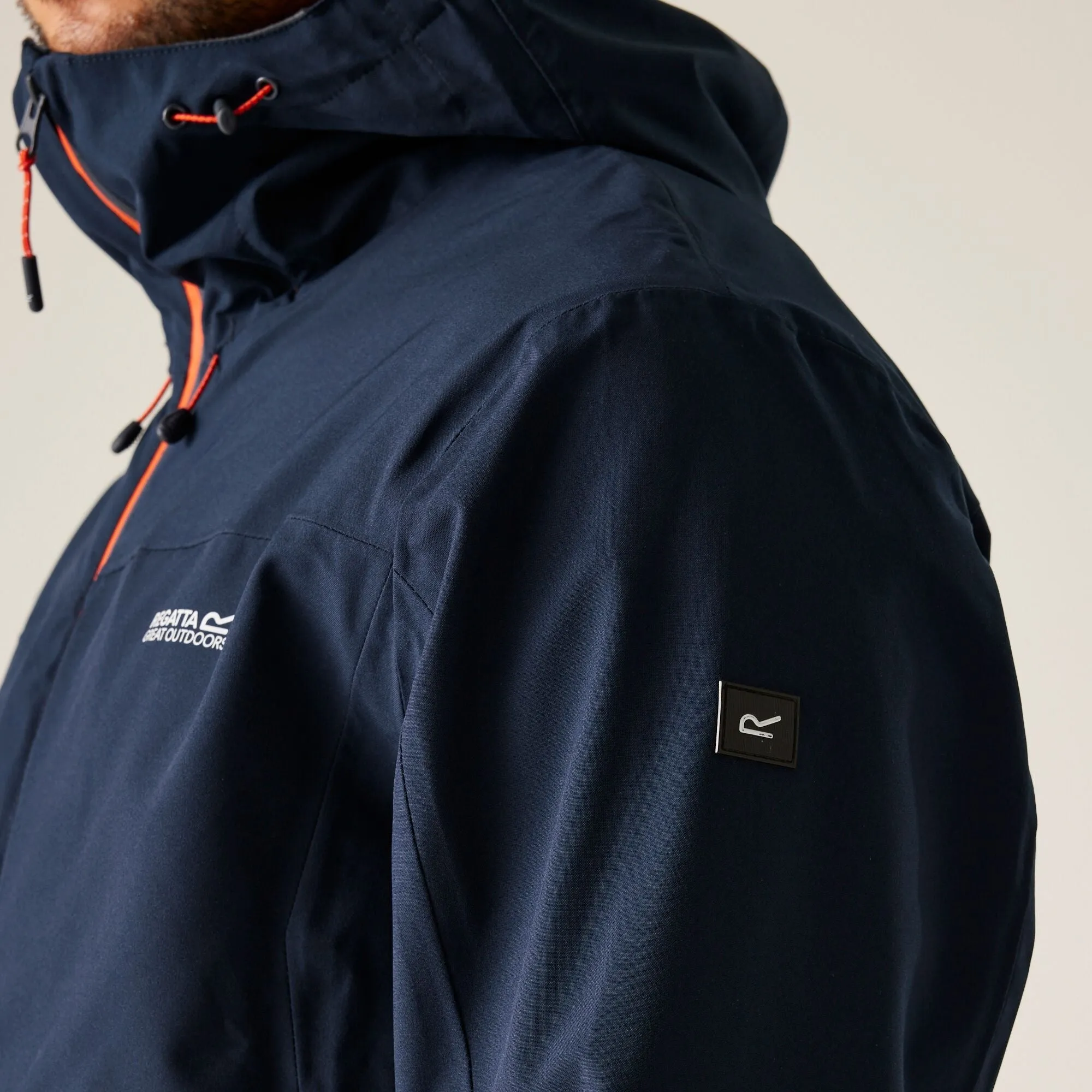 Regatta Men's Birchdale II Waterproof Jacket - Navy Tangerine Tango