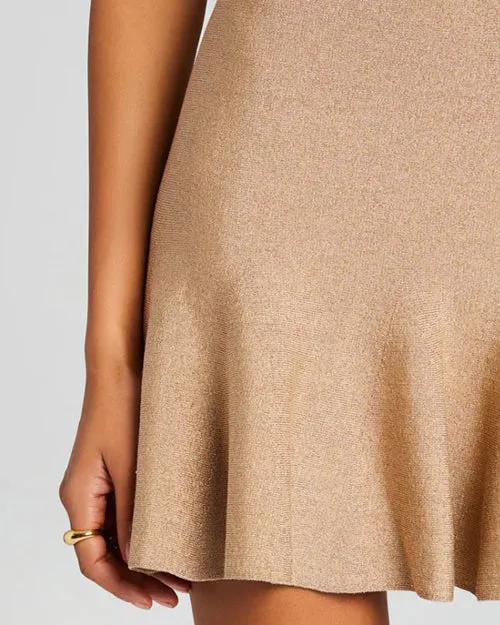 RETROFETE | Luca Knit Dress | Metallic Gold