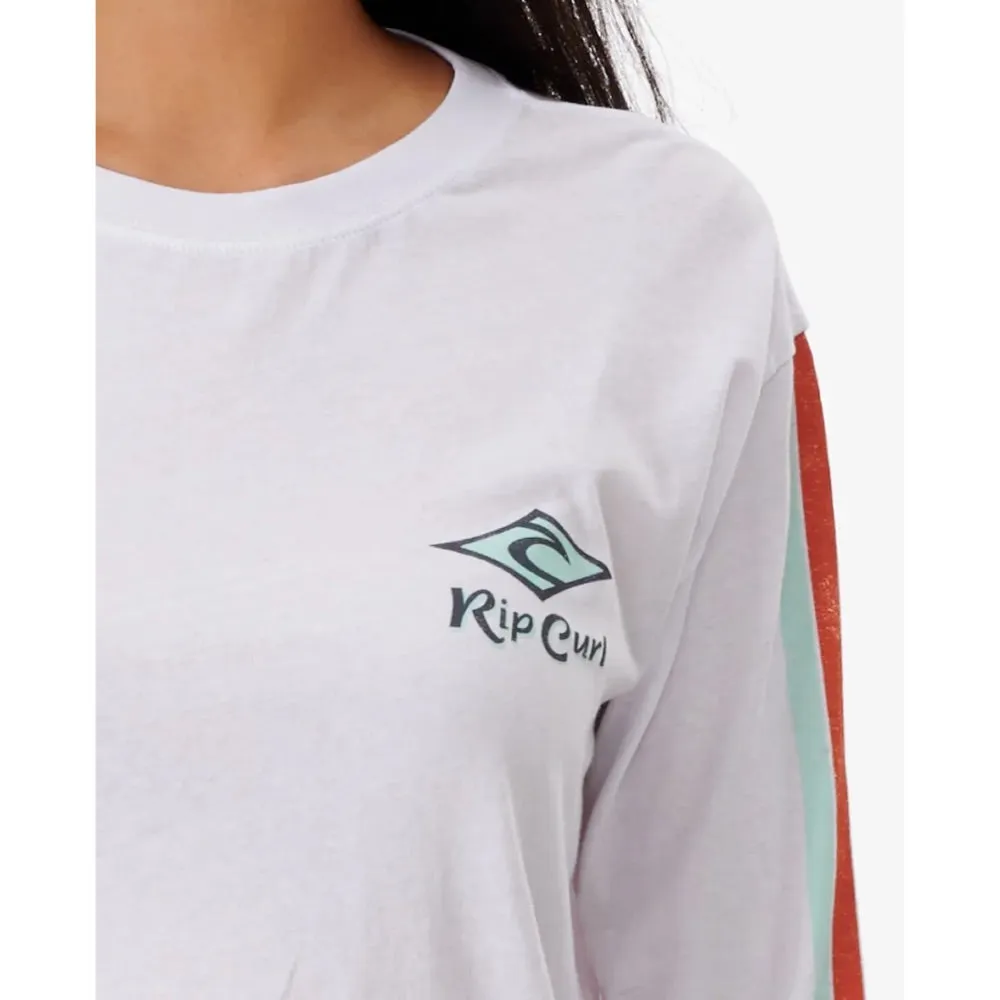 RIP CURL ARCHIVE LONG SLEEVE TEE OPTICAL WHITE