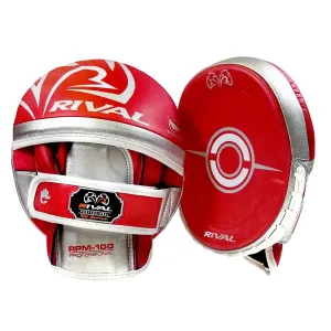 RIVAL RPM100 PUNCH MITTS-RED/SILVER