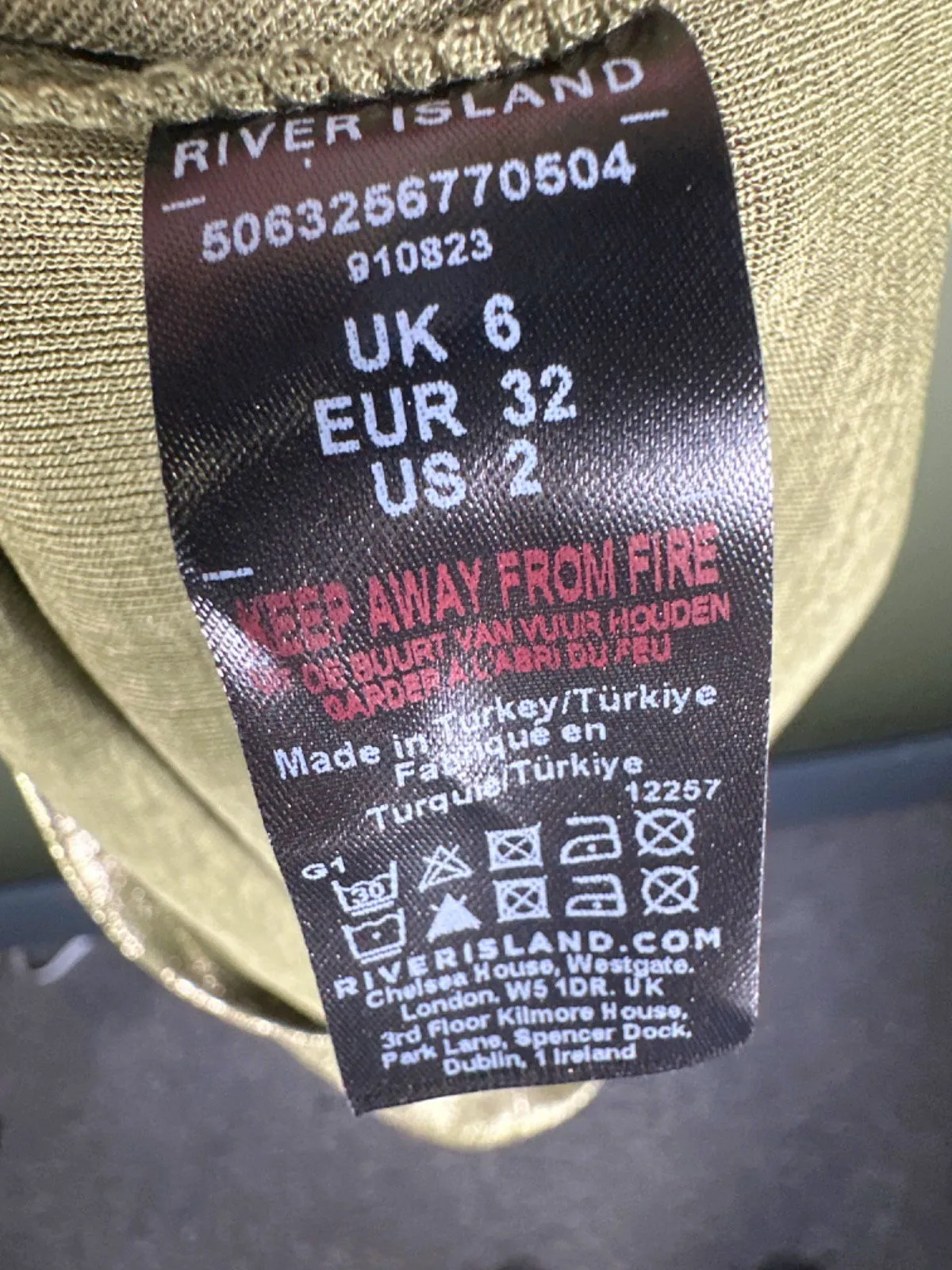River Island  Light Gold Maxi Dress UK 6