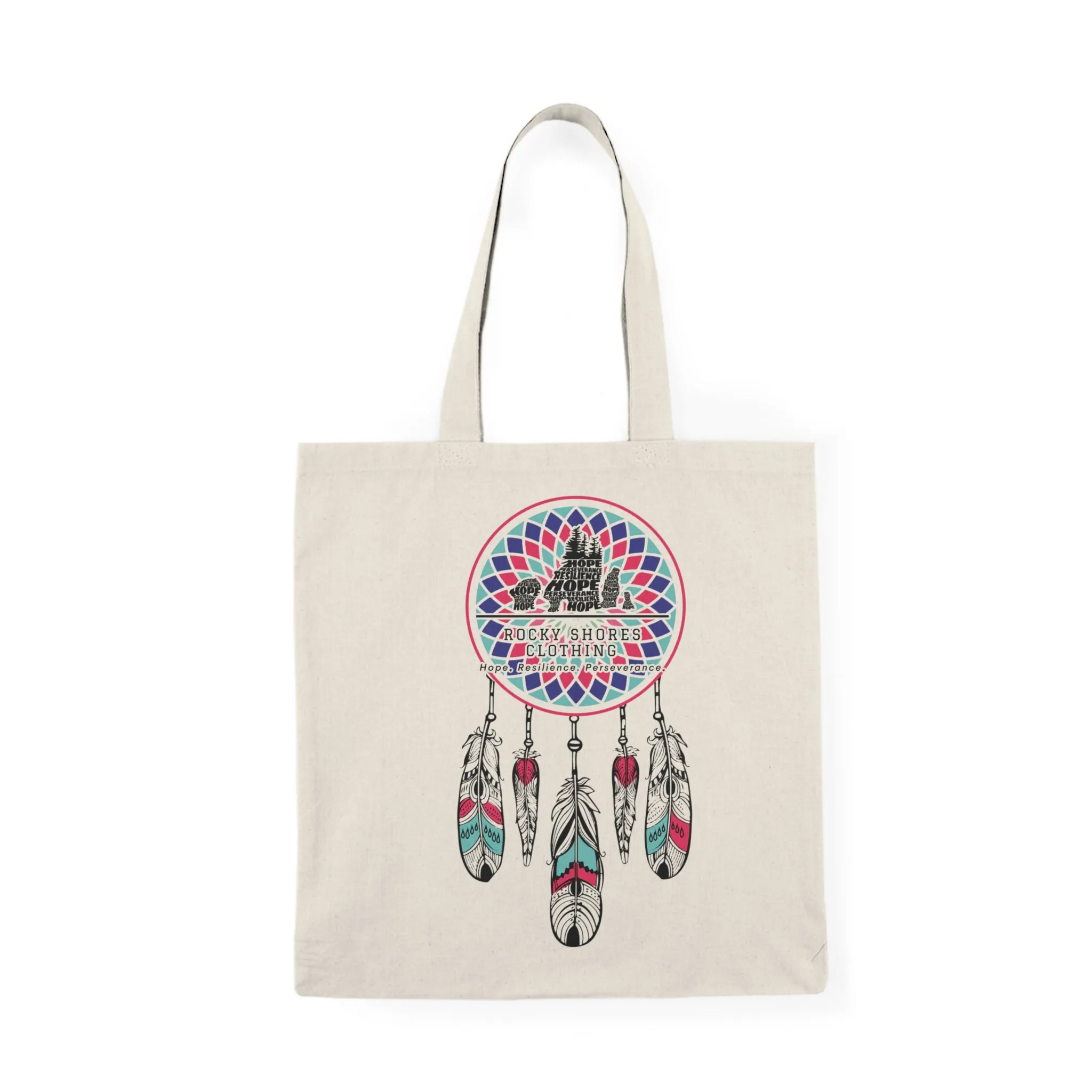 Rocky Shores Dream Catcher Natural Tote Bag