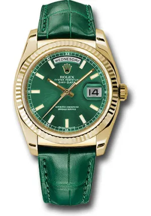 Rolex 18k Yellow Gold Day-Date on Strap #118138 grl
