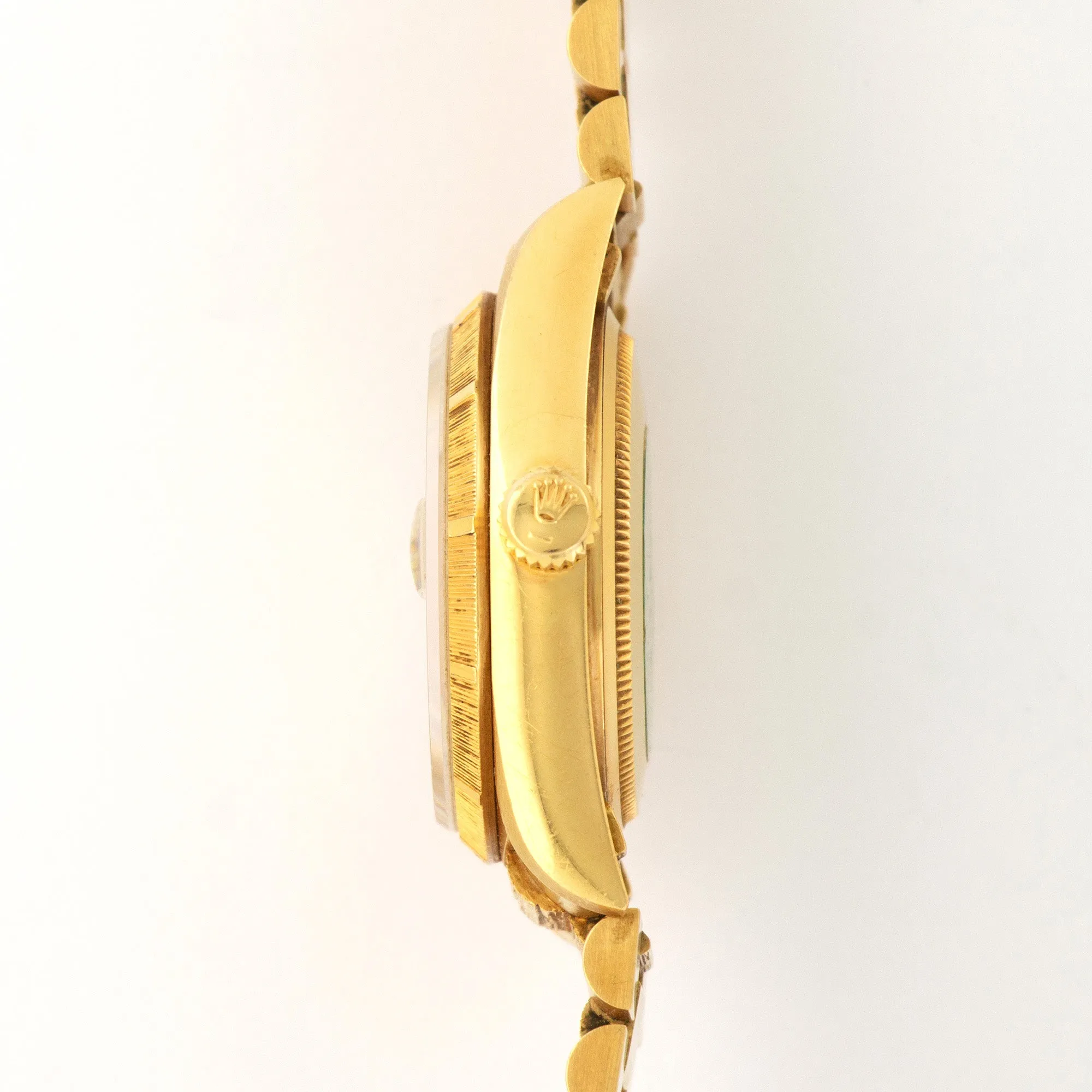 Rolex Day-Date Watch Ref. 18078 with Bark Finish and Box and Paper