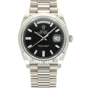 Rolex Day-Date white gold baguette diamond dial ref. 228239