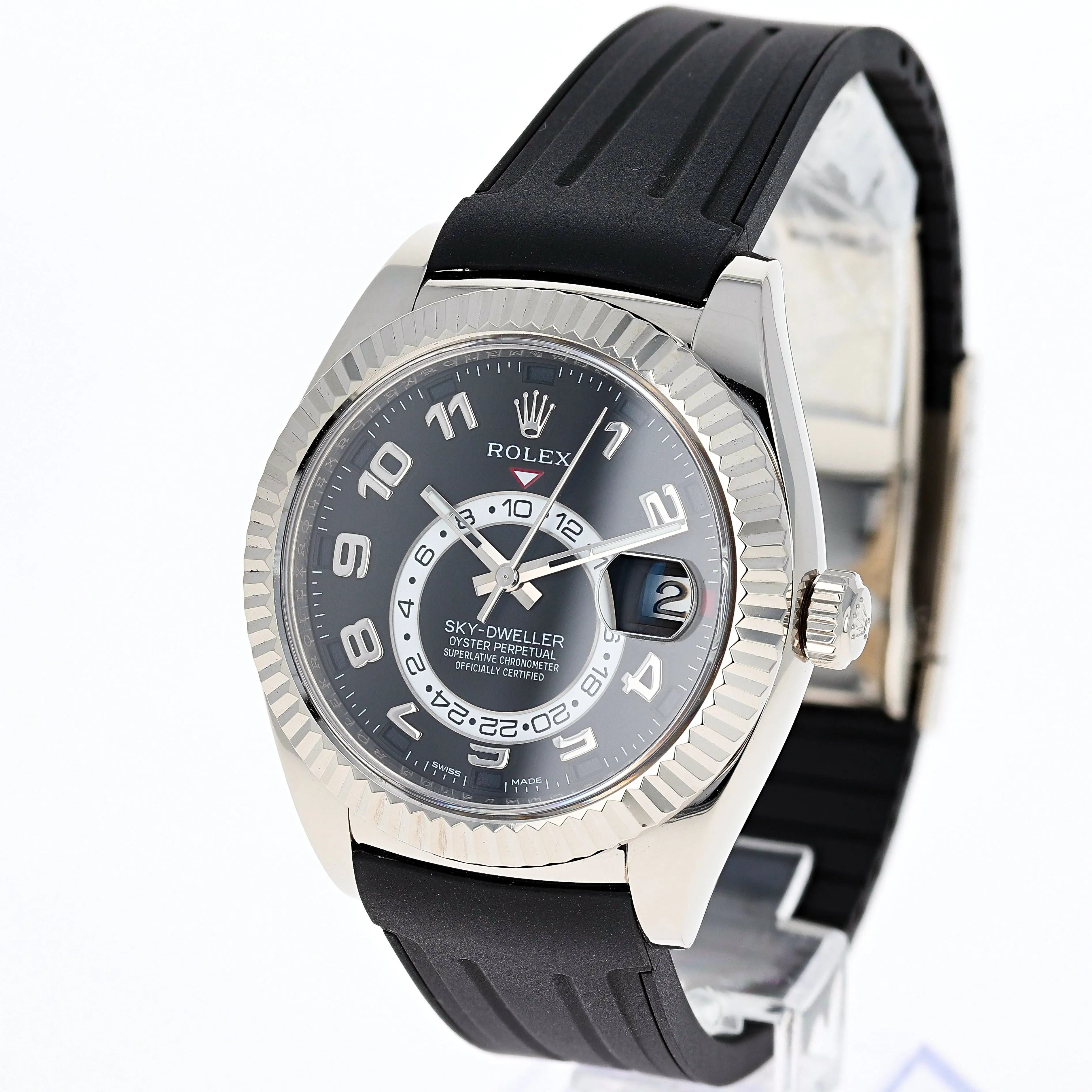 Rolex Sky-Dweller 326139 Christie's Lot 245 Full Set 18k White Gold 42 mm